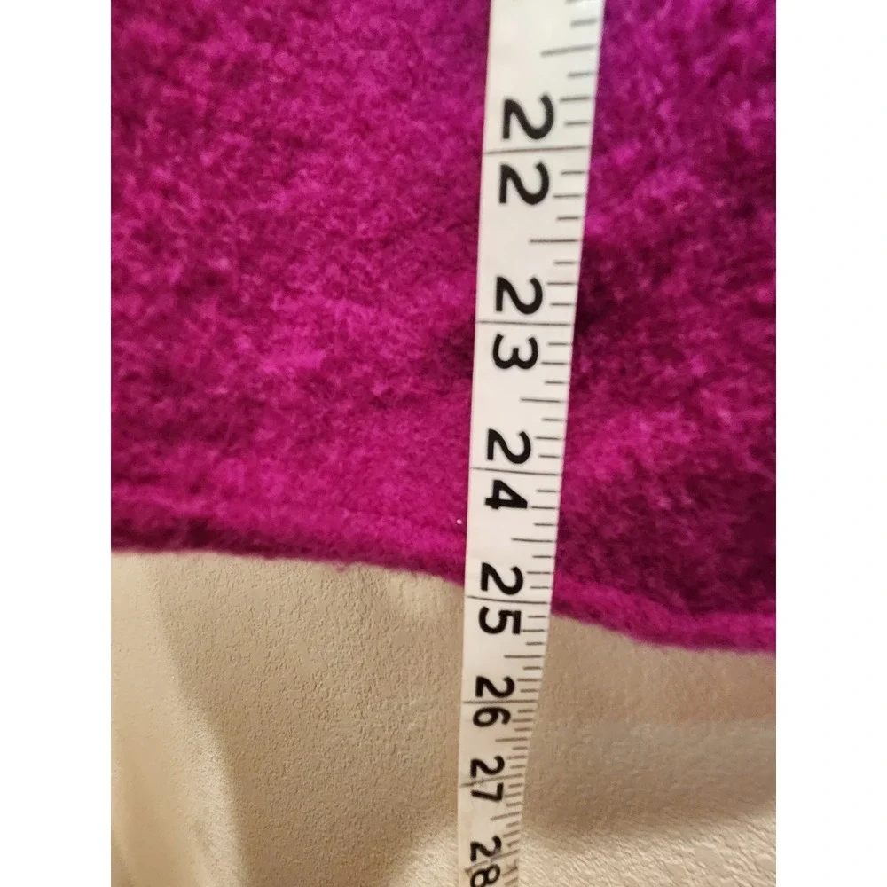 Eileen Fisher Petite Wool Jacket Pink‎ PS Lambswool Open Front Cardigan